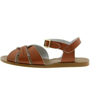 NEW Salt Water Sandals by Hoy Shoes 8 Womens Leather Open Toe Ankle Strap Tan